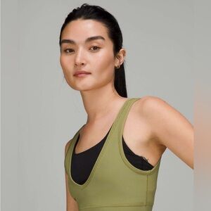 Power Pivot Ribbed Tank Top -Green